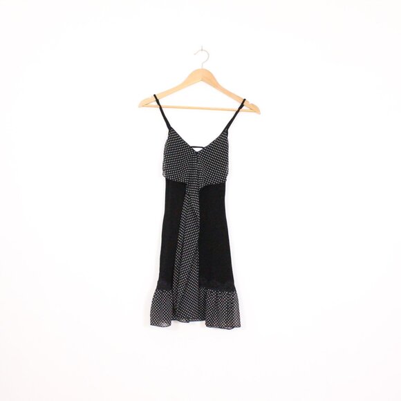 *Guess Y2K Black & White Polka Dot Mini Dress - Picture 4 of 7